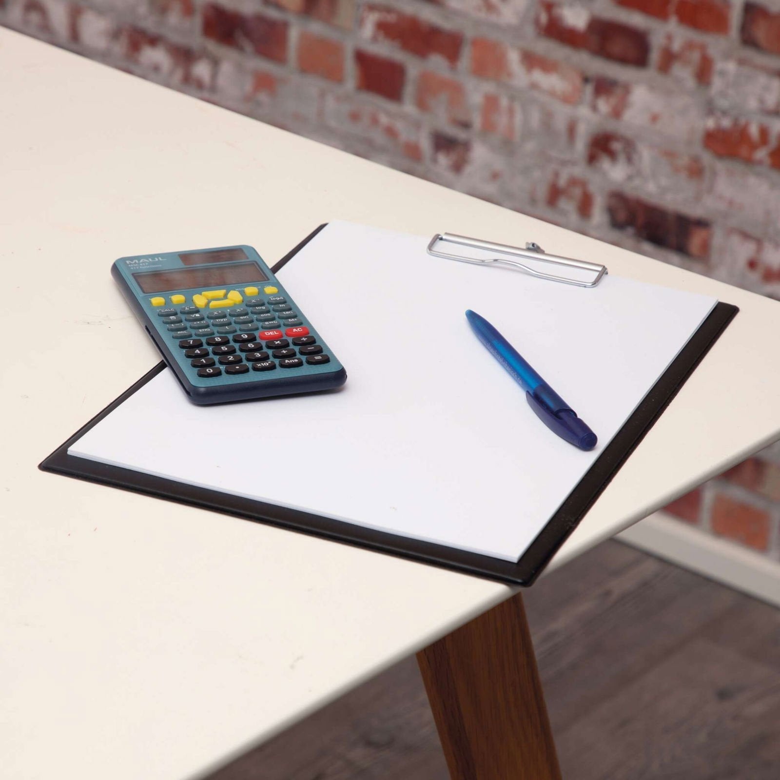 Maul Msc 417 - Calculadora Científica Con Pantalla De 2 Líneas, 80% Plástico Reciclado, Pantalla Lcd, Incluye Funda De Tapa Dura, Color Azul Y Negro