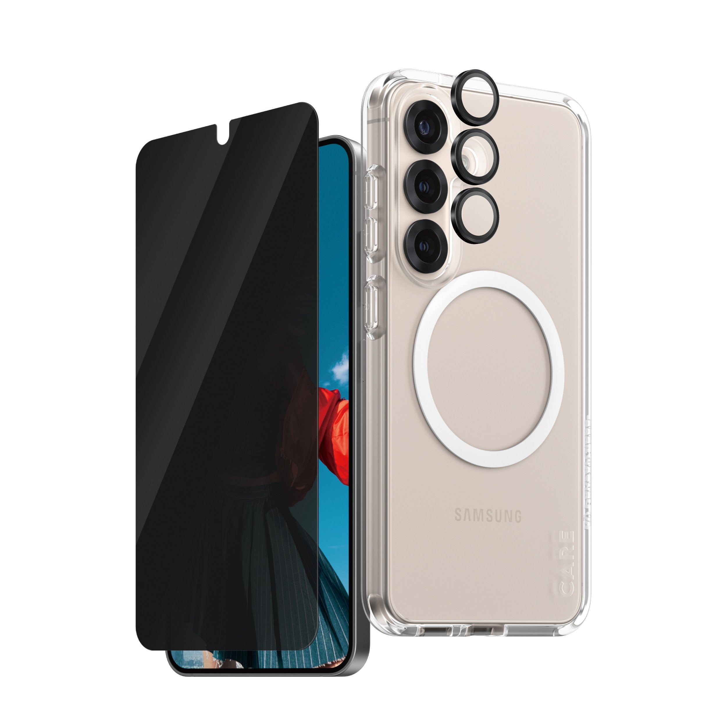 EAN 5715685016226 - PanzerGlass ® | CARE by ® Flagship 3-in-1 Privacy Bundle Samsung Galaxy S25 Protector de pantalla 1 pieza imagen 1