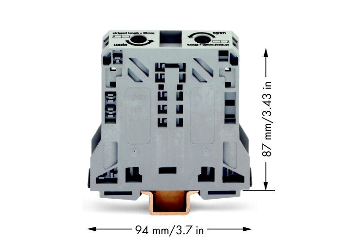 Wago 285-150 2-Leiter-Durchgangs- Abrazadera,50 Mm