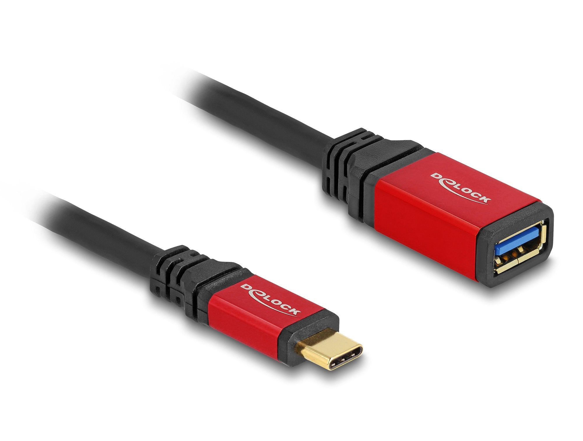 Delock 10gbps Adaptador Usb Type-C M Zu Usb Typ-A H 15cm Rot
