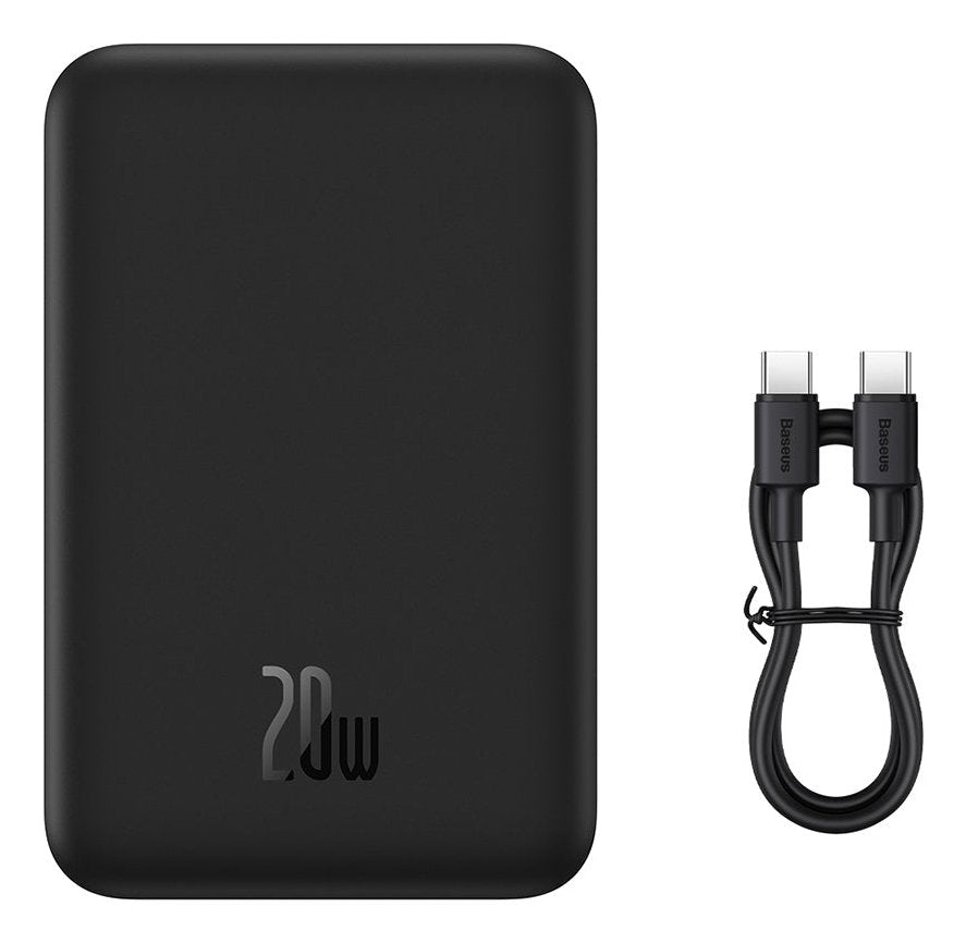 Baseus Magnetic Mini Powerbank Carga Inalámbrica 20000 Mah 20 W Negro