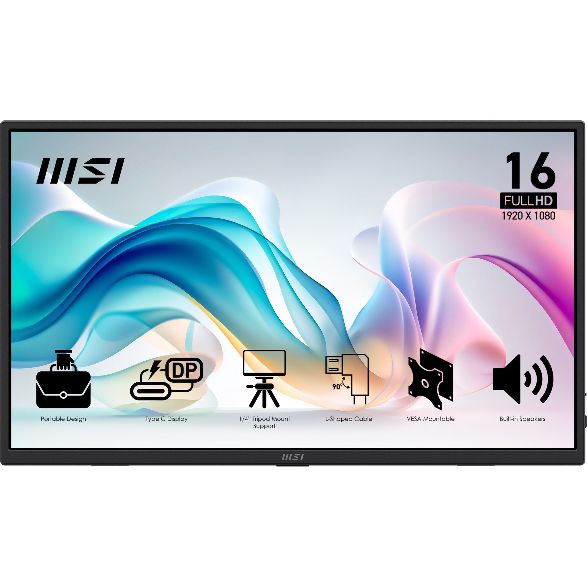 Msi Mp165 E6 Monitor15.6"Ips Fhd Portátil Usbc Mm