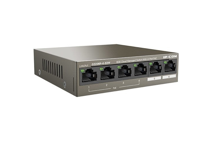 Switch Ip-Com Networks G2206p-4-63w Gestionado Gigabit Ethernet (10/100/1000) Energía Sobre Ethernet (Poe)