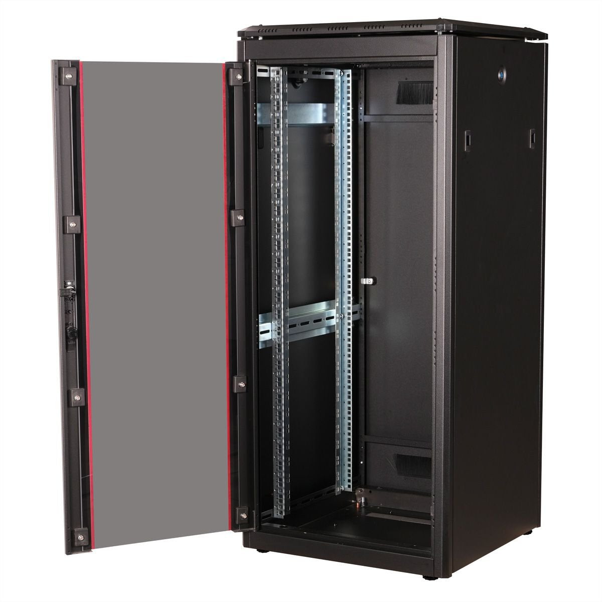 Roline 19-Zoll Netzwerkschrank Pro 26 He, 600x600 Bxt Glastr Schwarz
