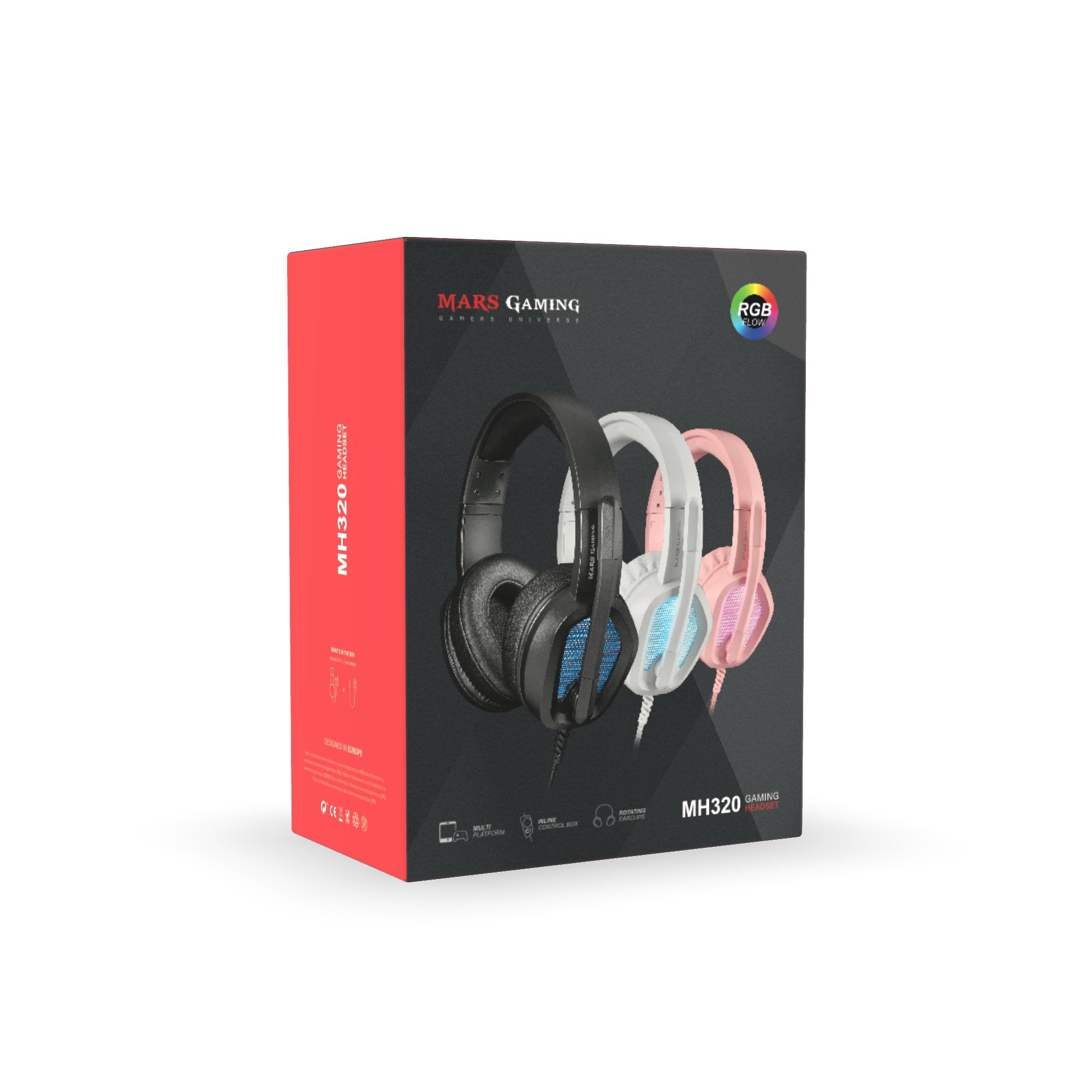 Auriculares Gaming Con Micrófono Mars Gaming Mh320 Jack 3.5 Negros