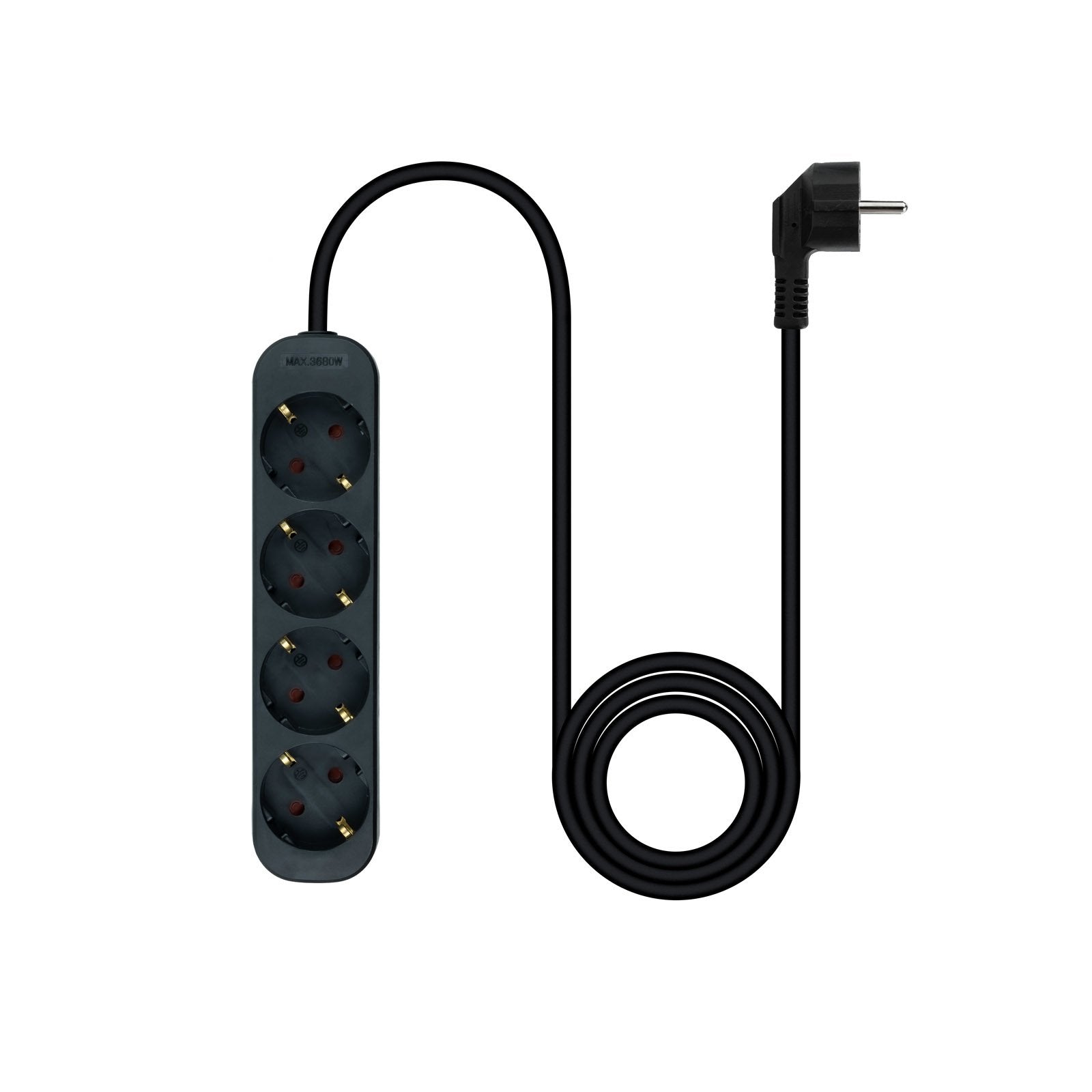 Nanocable Regleta 4 Tomas - 1.4m - Negro