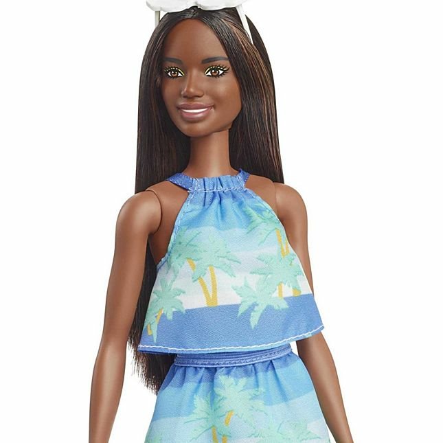 Mattel Muñeca Barbie Loves The Ocean Con Estampado De Océanos Rock & Top Grb37