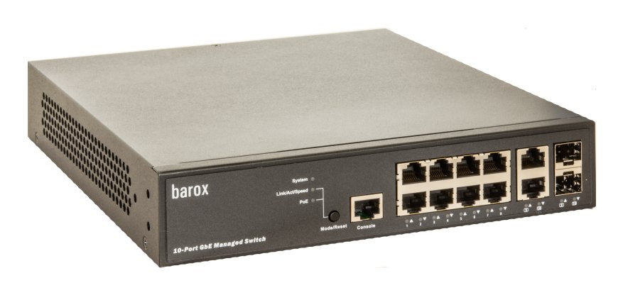 Barox Switche Für 19" 10x10/100/1000tx, Rj45 2x100/1000fx