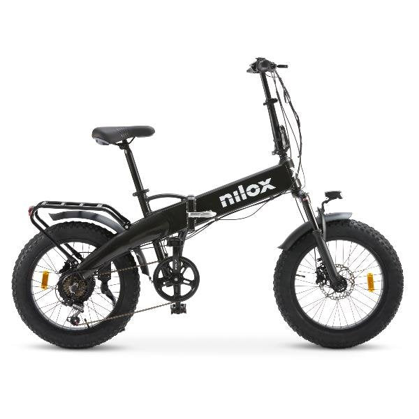 Bicicleta Eléctrica Nilox, Ebike X10 Ultra, Plegable, Hasta 90 Km De Autonomía, Motor De 48 V/250 W Y Batería Extraíble De 48 V-13 Ah, Neumáticos Fat De 20" X 4", Caja De Cambios De 6 Velocidades