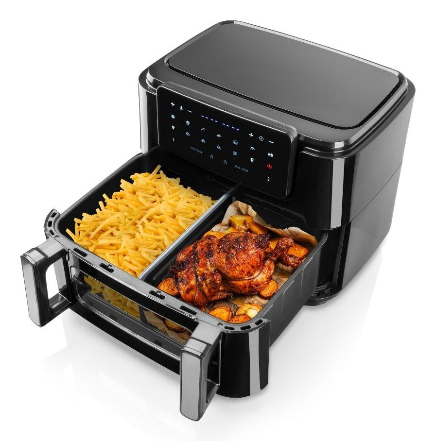 EAN 5608475038693 - Haeger AF-D10.010A freidora Doble 10 L Independiente 2600 W Freidora de aire caliente Negro imagen 3