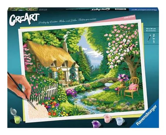 Ravensburger Creart - Casa De Campo En El Río, Pintura 20154
