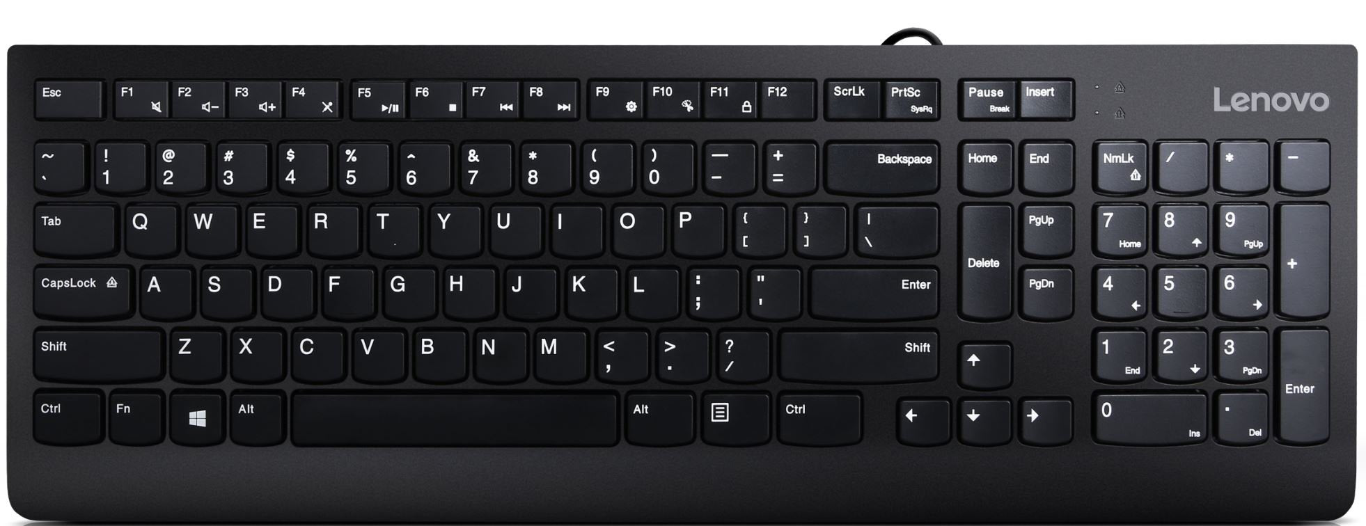 EAN 0190793629080 - Lenovo 300 teclado Universal USB QWERTY Inglés de EE. UU. Negro imagen 1