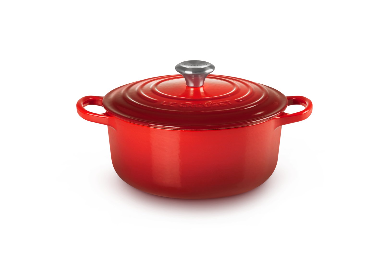 Le Creuset Cocotte Redonda De Hierro Fundido, 22 Cm, 3, 3 L, Todas Las Fuentes De Calor Incluso Inducción, Cereza