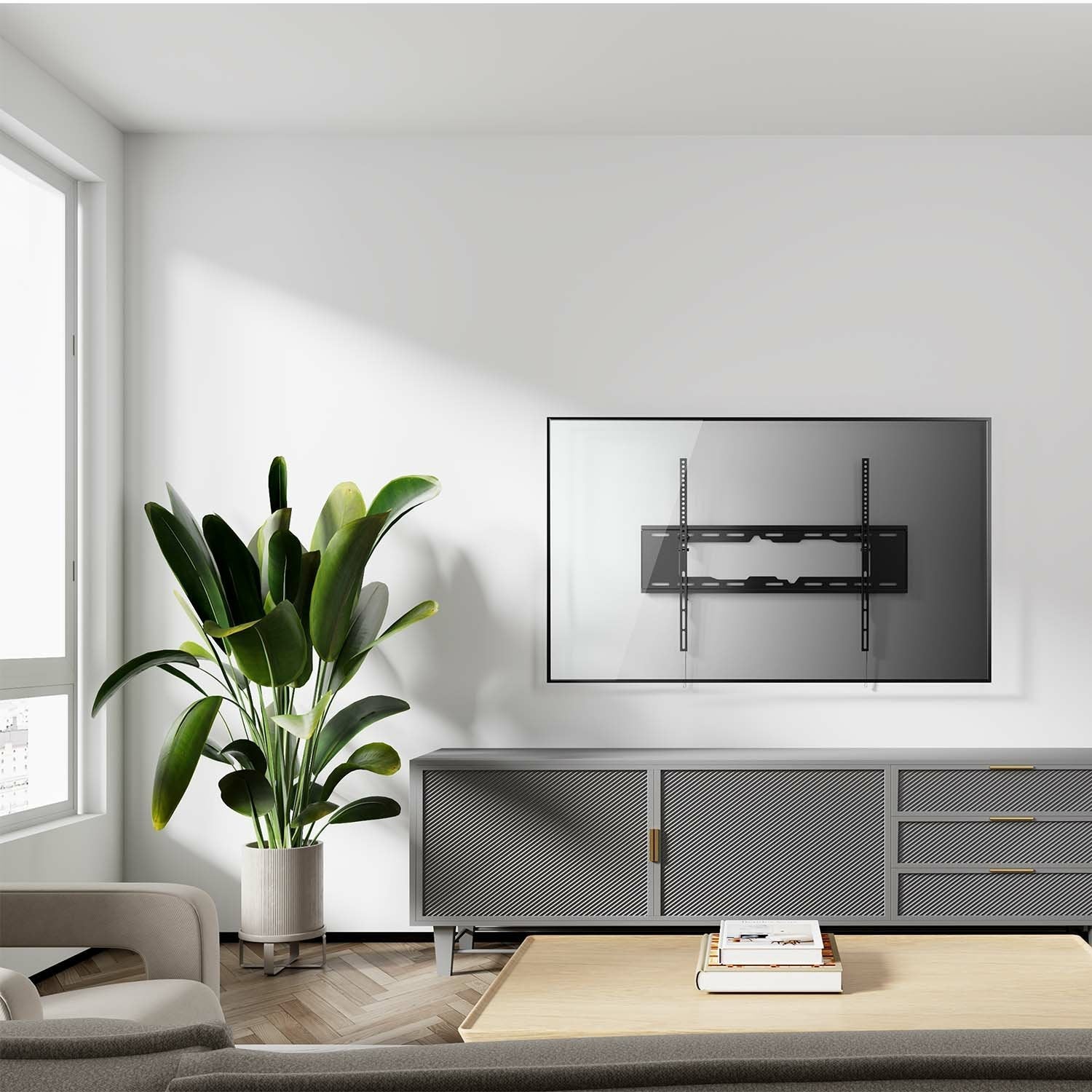 Aisens Soporte Eco Inclinable Para Monitor/Tv 50kg De 55-90, Negro