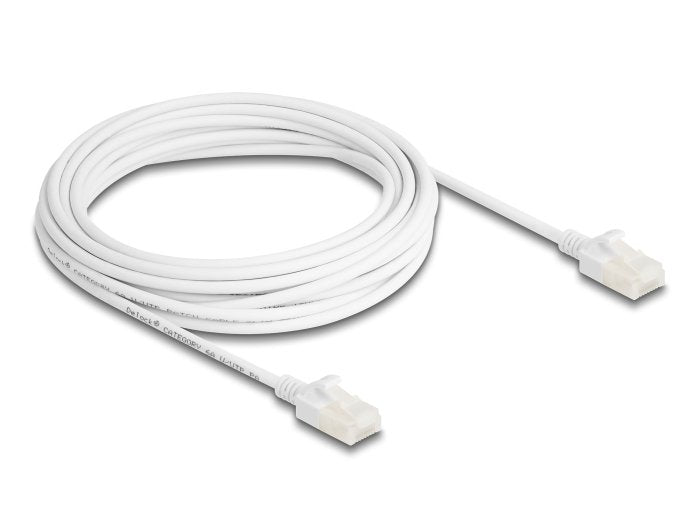 Delock Rj45 Cable De Red Cat.6a Macho A Macho U/Utp Slim 5 M Blanco