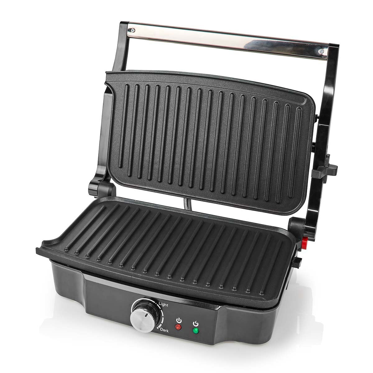 Nedis Parrilla De Contacto 1500 W Control De Temperatura Ajustable Acero Inoxidable / Plastico