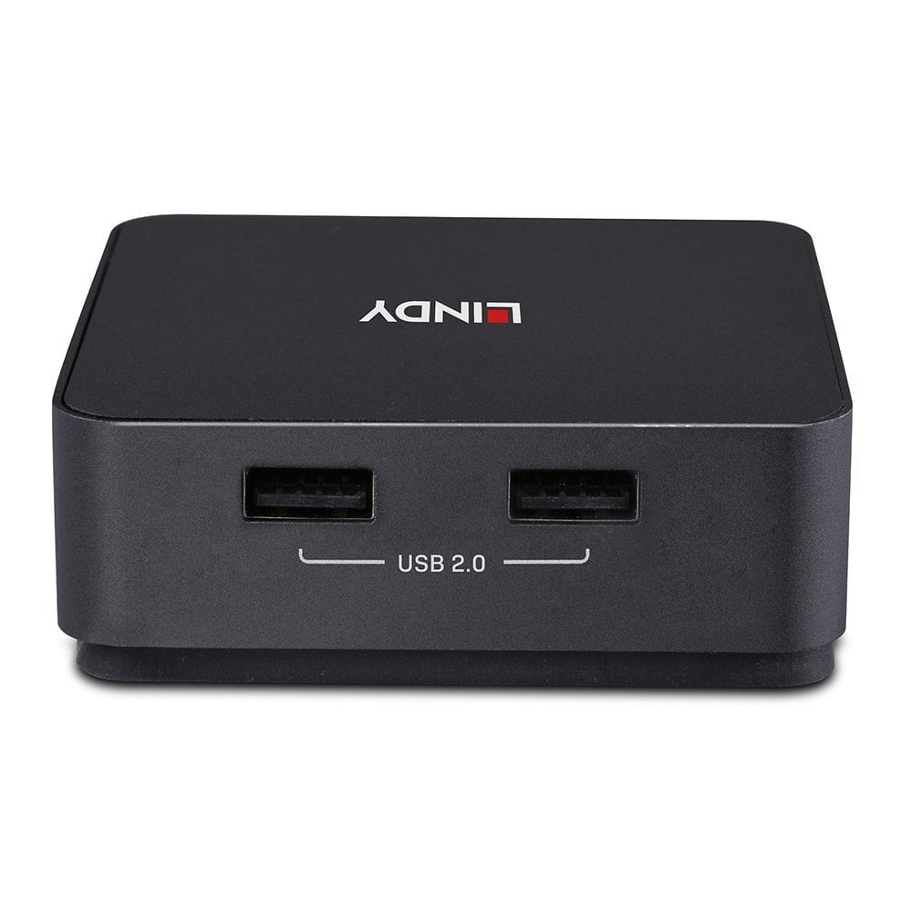 Lindy Conmutador Kvm 4k60 Hdmi Dual Tipo C De 2 Puertos