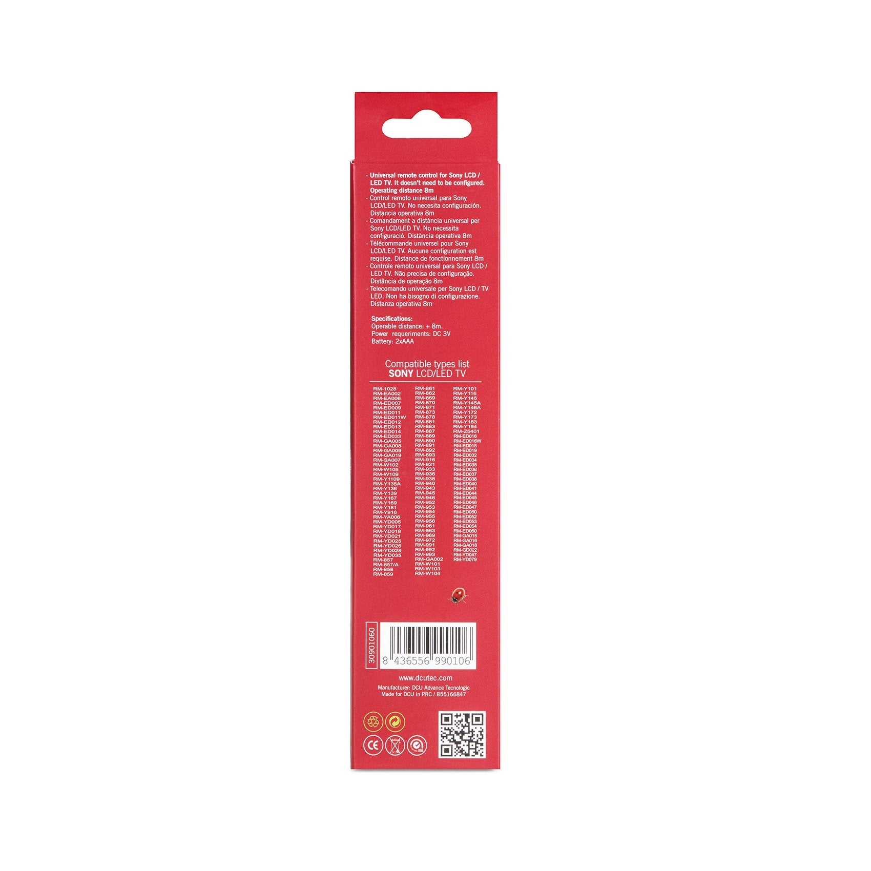 Dcu 30901060 Mando A Distancia Universal Para Televisores Sony Lcd/Led