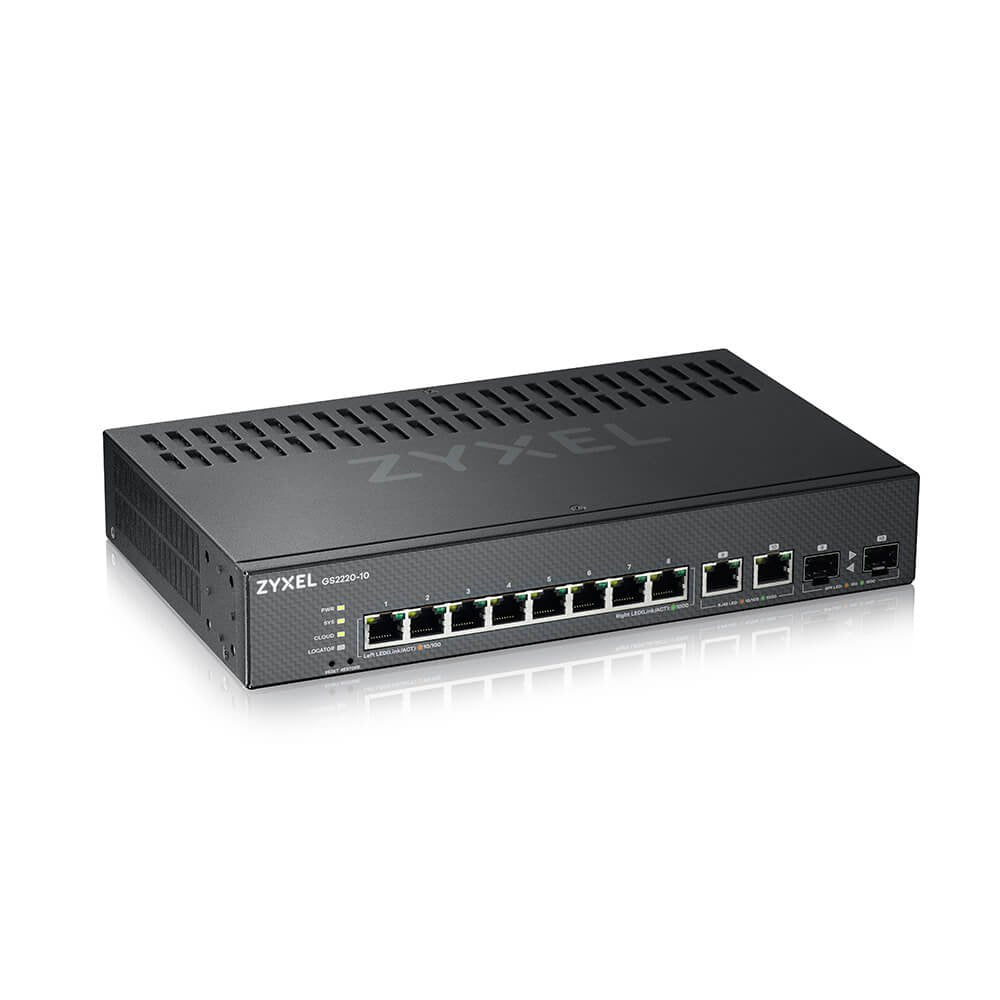 EAN 4718937607365 - Zyxel GS2220-10-EU0101F switch Gestionado L2 Gigabit Ethernet (10/100/1000) Negro imagen 1