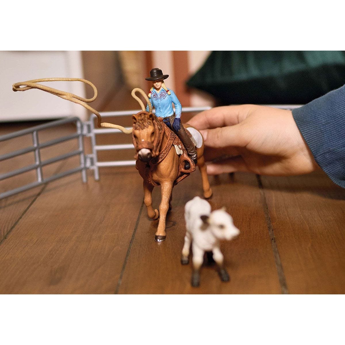 Figura De Juego Schleich Farm World Team Roping Mit Cowgirl, Spielfigur 42577