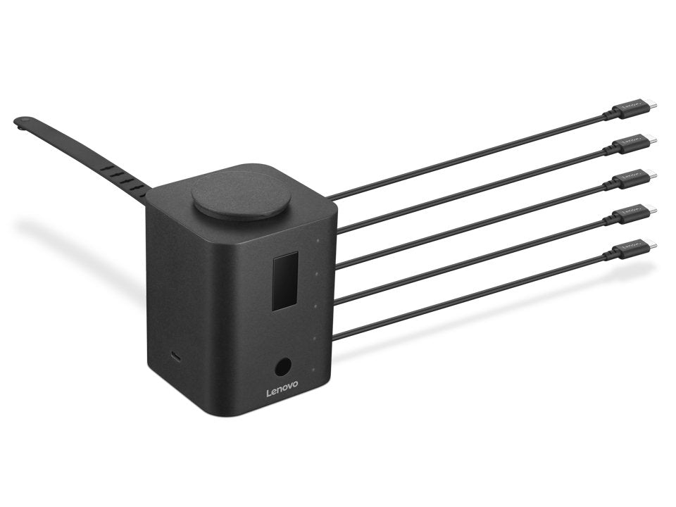 Lenovo Smart Charger Estación De Carga 19 Vatios 1 A 5 Conectores De Salida (24 Pin Usb-C) Negro Mundial
