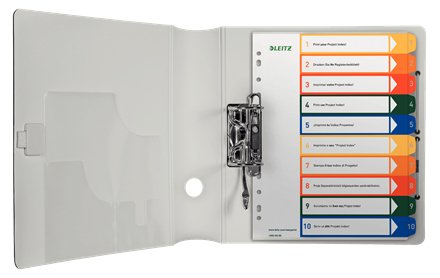 Esselte Leitz 12930000, Numerischer Índice Separador, Polipropileno (Pp), Multicolor, Porträt, A4 Maxi, 0.30 Mm