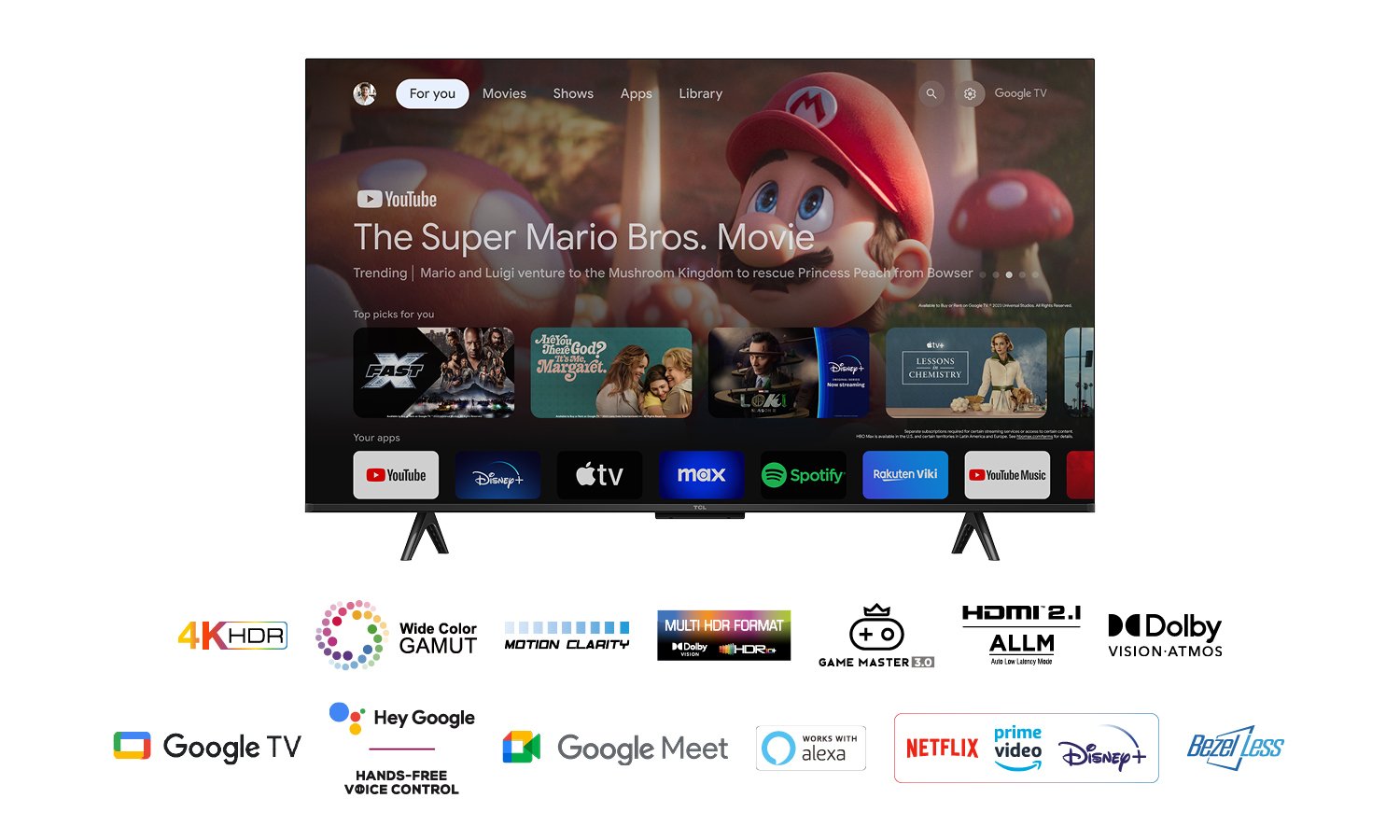 Tcl 43p755 Televisor Smart Tv 43" Direct Led Uhd 4k Hdr