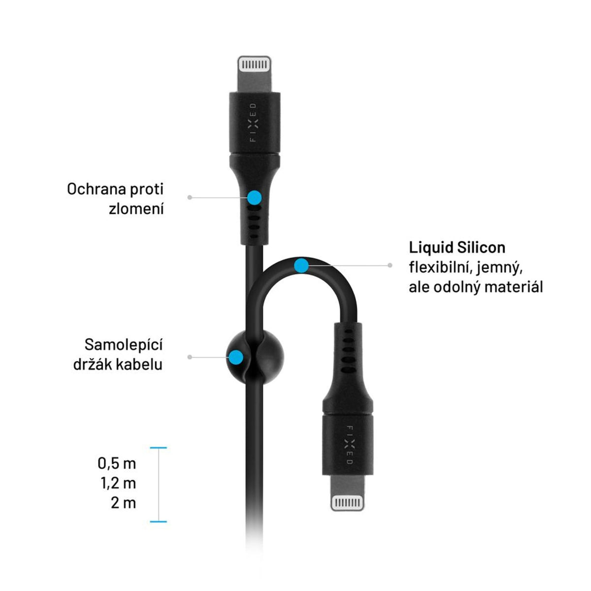 EAN 8591680147335 - FIXED FIXDLS-CL12-BK cable de conector Lightning 1,2 m Negro imagen 5