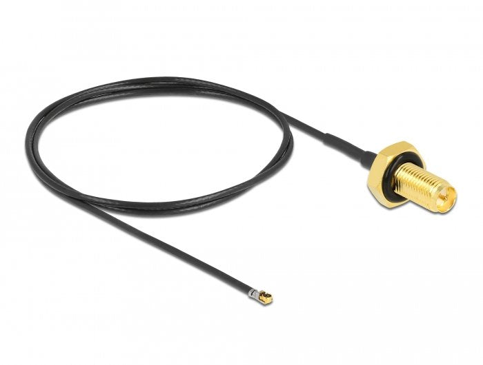 Delock 12661 Antena Cable Rp-Sma Mampara Hembra A I-Pex Inc., Mhf® 4l Lk Macho 1.37 50 Cm Longitud De Hilo 10 Mm A Prueba De Salpicaduras