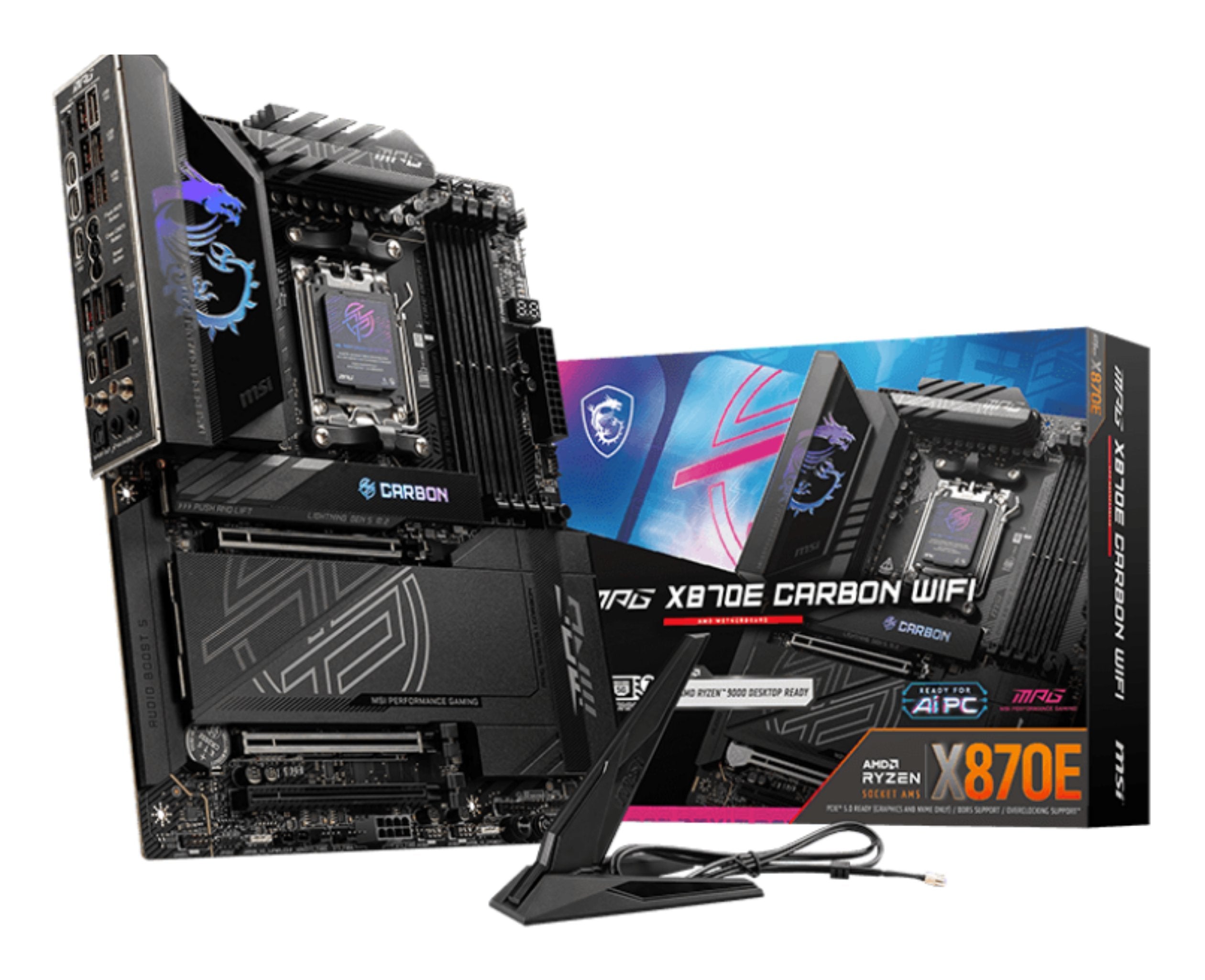 EAN 4711377253536 - MSI MPG X870E CARBON WIFI placa base AMD X870E Zócalo AM5 ATX imagen 1
