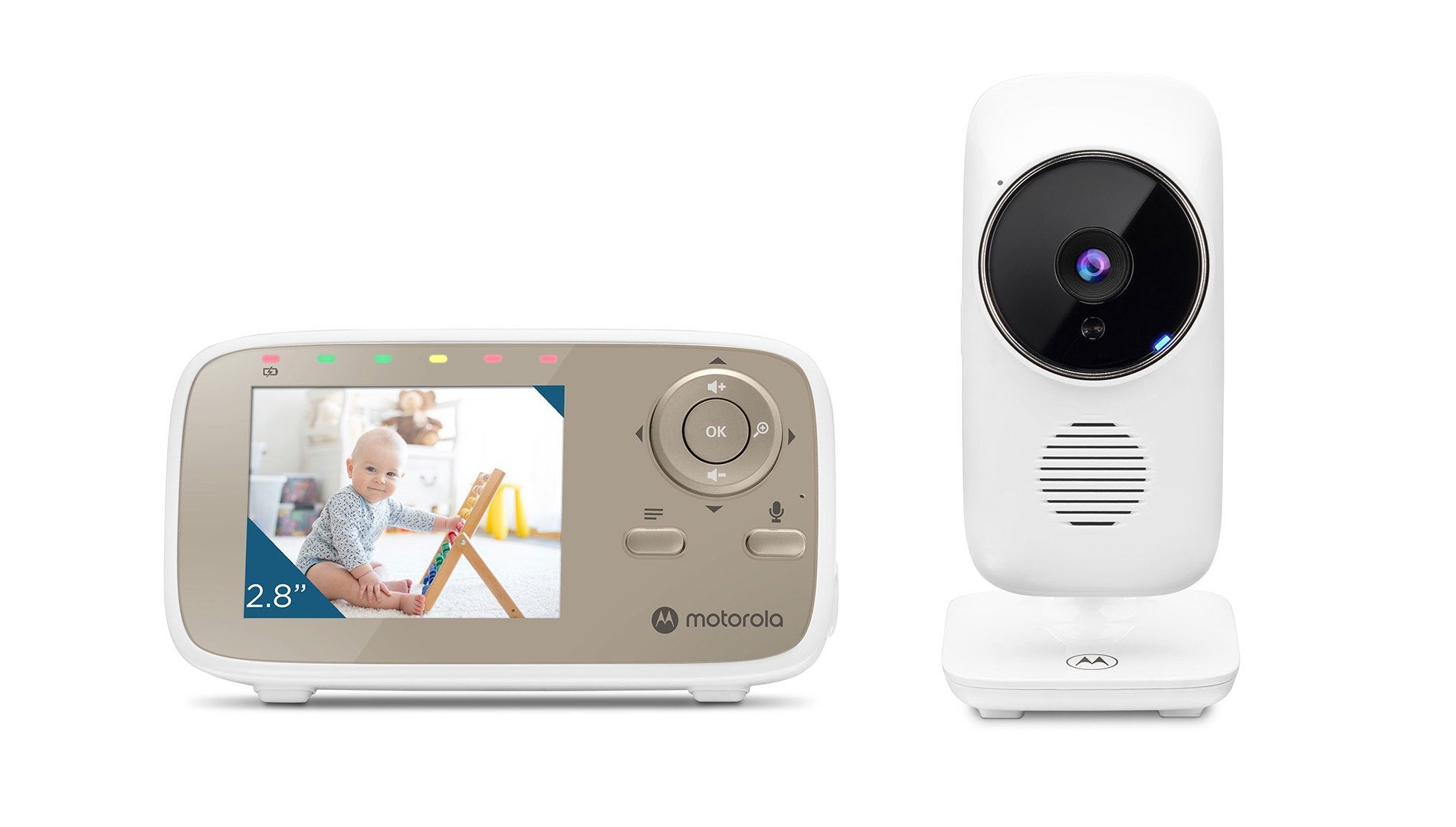 EAN 5055374710135 - Motorola VM483 video-monitor para bebés 300 m FHSS Oro, Blanco imagen 1