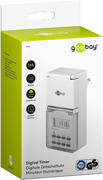 Goobay Ip44 Digital Timer - White