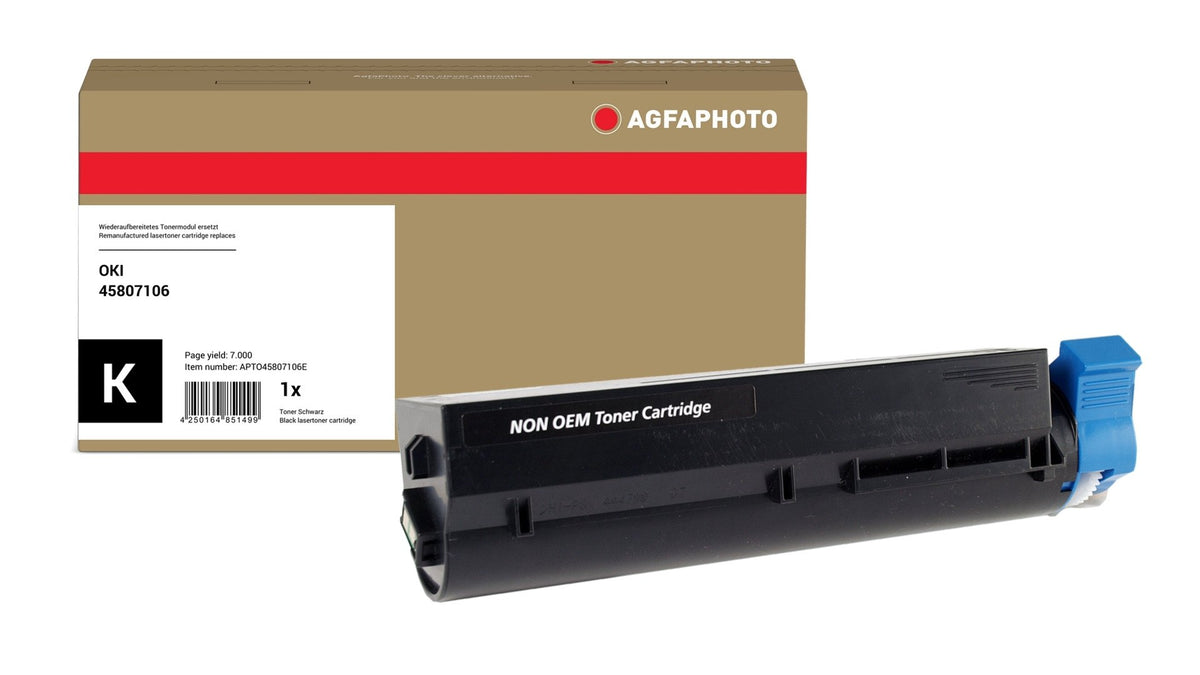 EAN 4250164851499 - AgfaPhoto APTO45807106E cartucho de tóner 1 pieza(s) Compatible Negro imagen 1