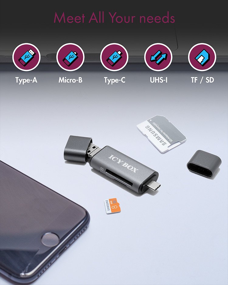 EAN 4250078164029 - ICY BOX IB-CR200-C lector de tarjeta USB 2.0 Negro imagen 8
