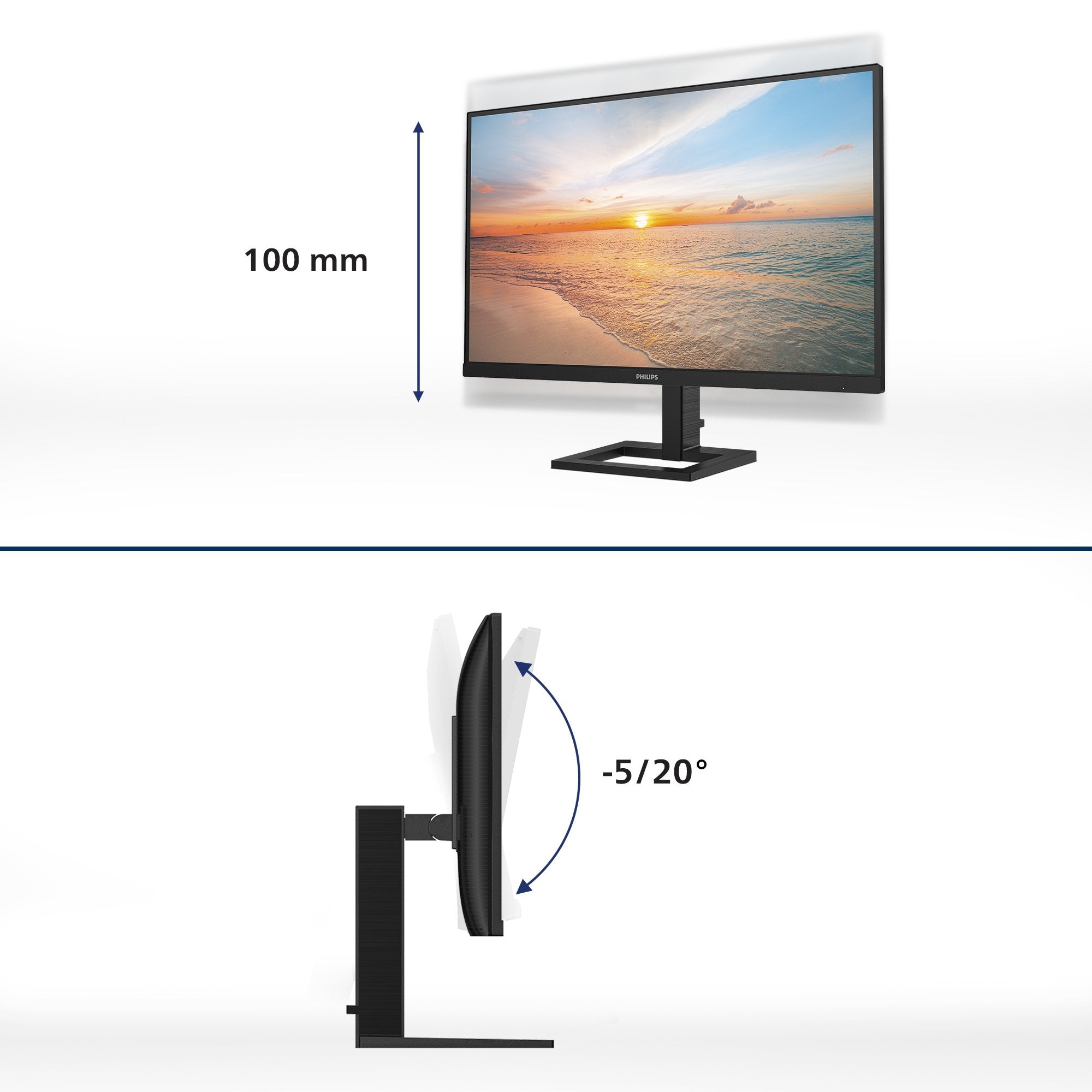 EAN 8712581804268 - Philips 1000 series 24E1N1300AE/00 pantalla para PC 60,5 cm (23.8") 1920 x 1080 Pixeles Full HD LCD Negro imagen 3