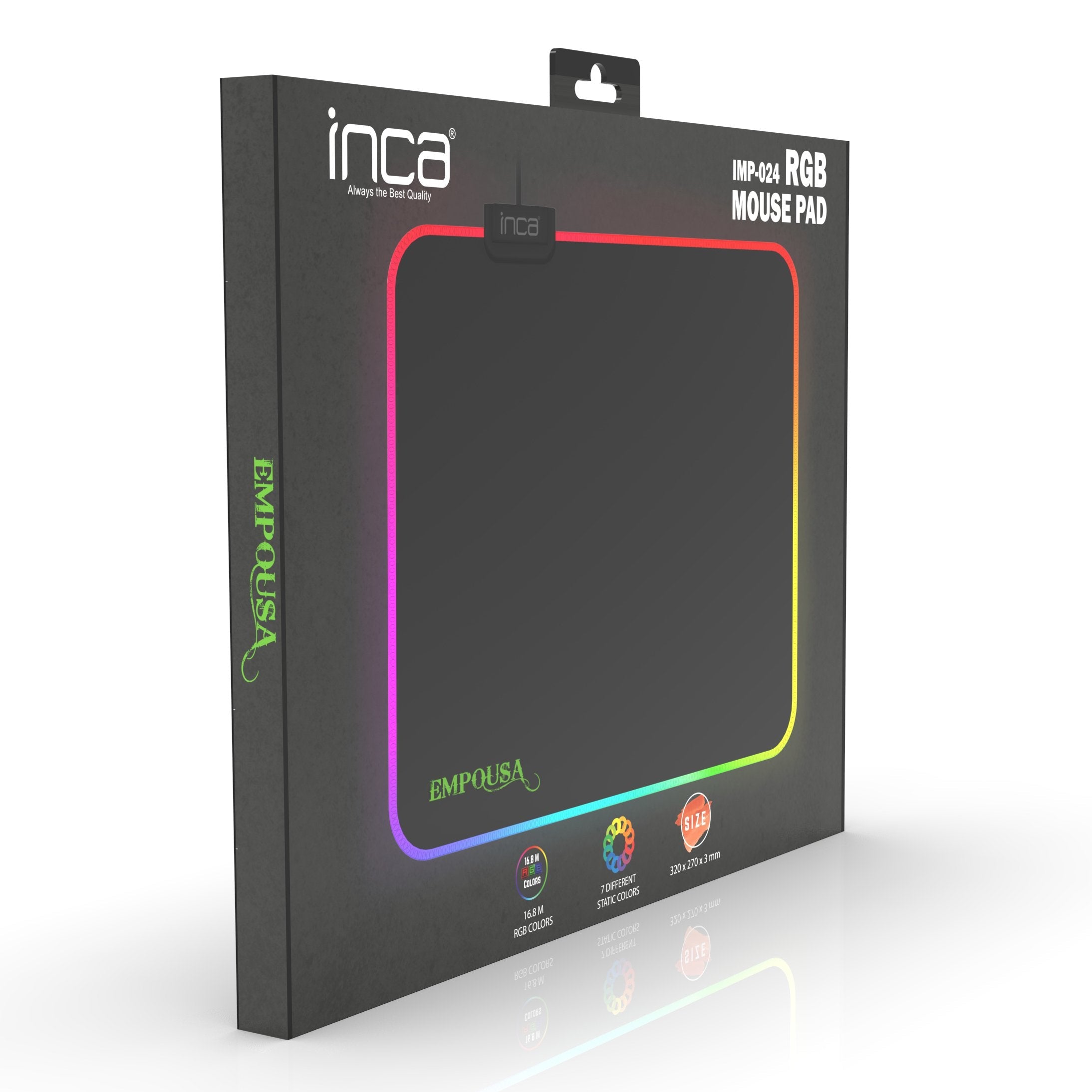 Inca Gaming Ratonpad Imp-024 Rgb 7 Led, 320x270x3