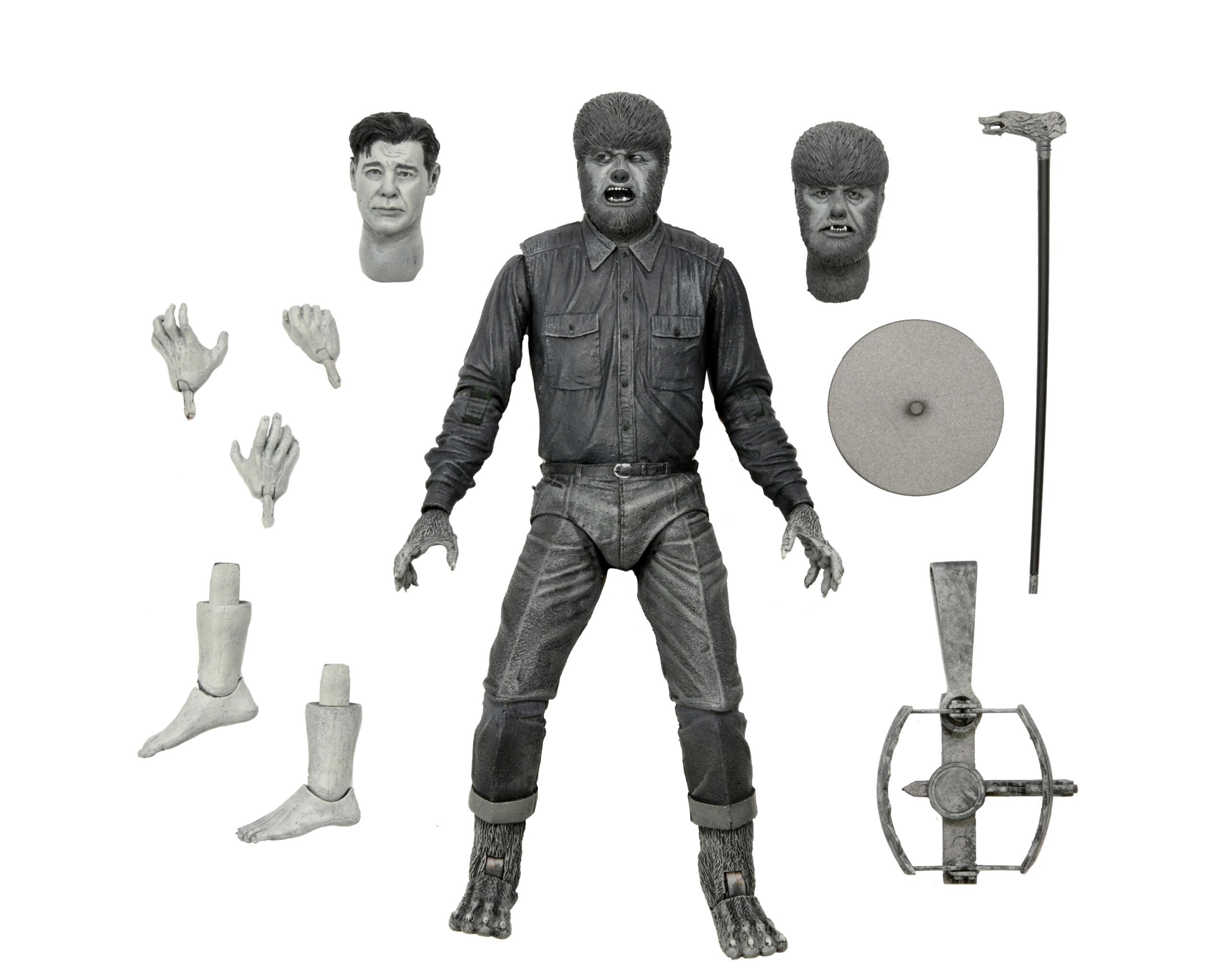 Figura Neca Universal Monster Scale Action Ultimate Wolf (B&W)