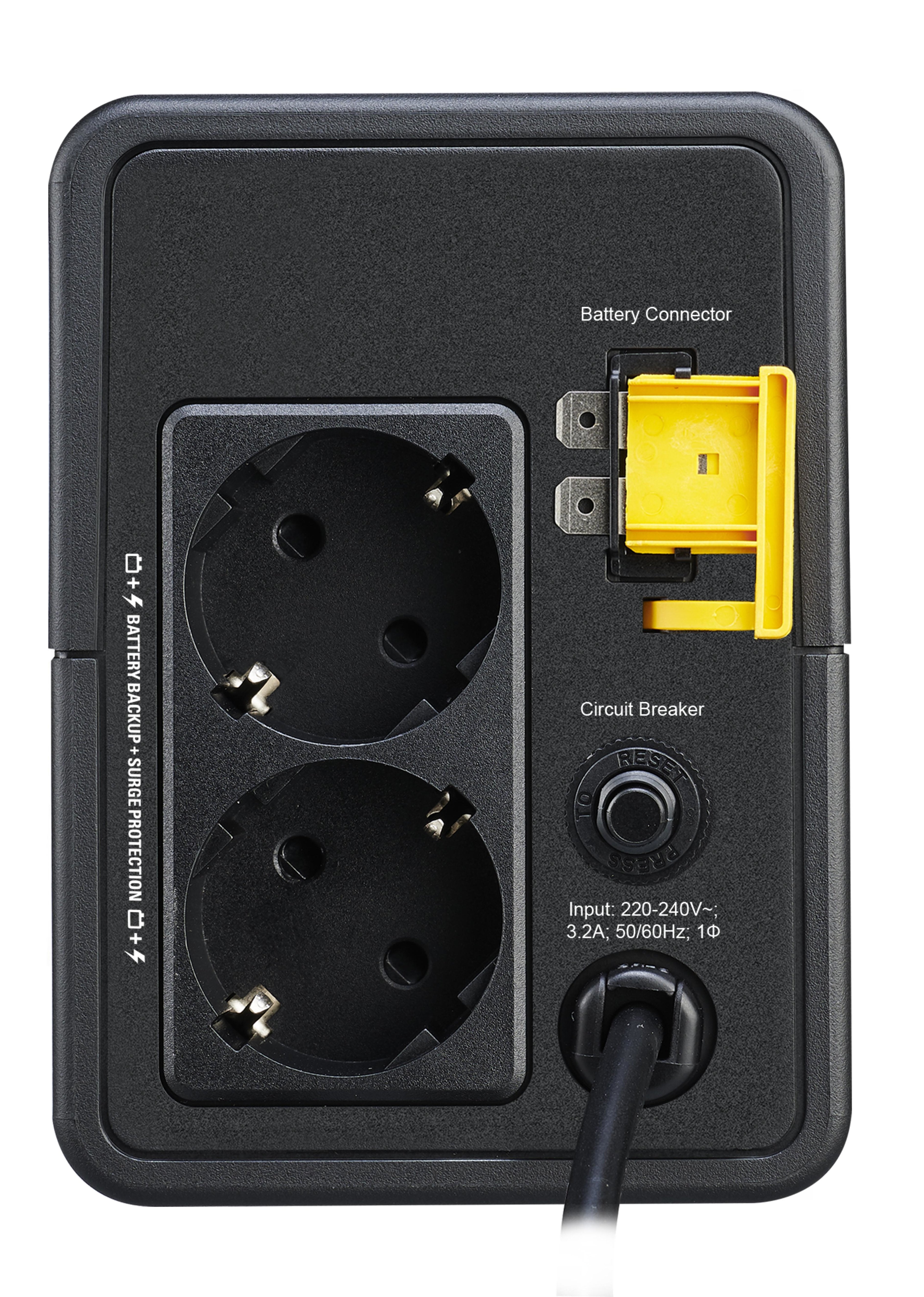 EAN 0731304404583 - APC BVX700LI-GR sistema de alimentación ininterrumpida (UPS) Línea interactiva 0,7 kVA 360 W 2 salidas AC imagen 3