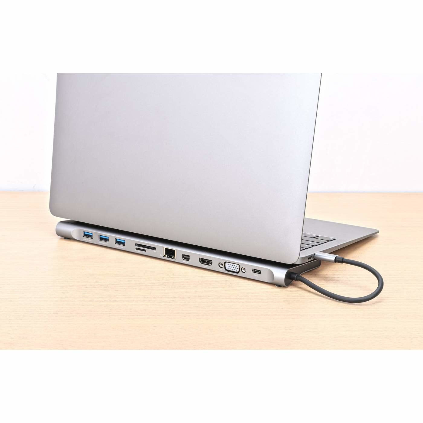 Manhattan 130578 Base Para Portátil Y Replicador De Puertos Alámbrico Usb 3.2 Gen 1 (3.1 Gen 1) Type-C Aluminio