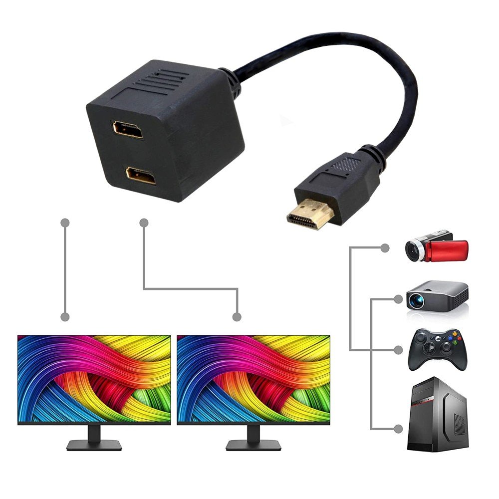Techly 0.3m Hdmi - 2x Hdmi M/F Cable Hdmi 0,3 M Hdmi Tipo A (Estándar) 2 X Hdmi Type A (Standard) Negro