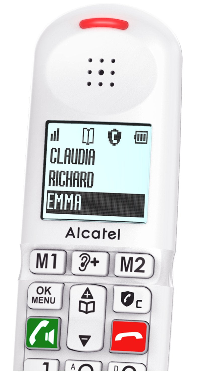 Teléfono Alcatel Xl685 Duo Ewe Analógico Identificador De Llamadas Negro