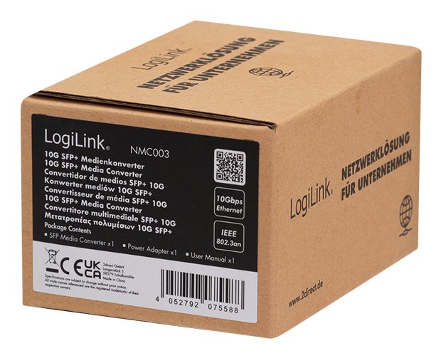 Logilink Nmc003 Convertidor De Medio 10000 Mbit/S Negro