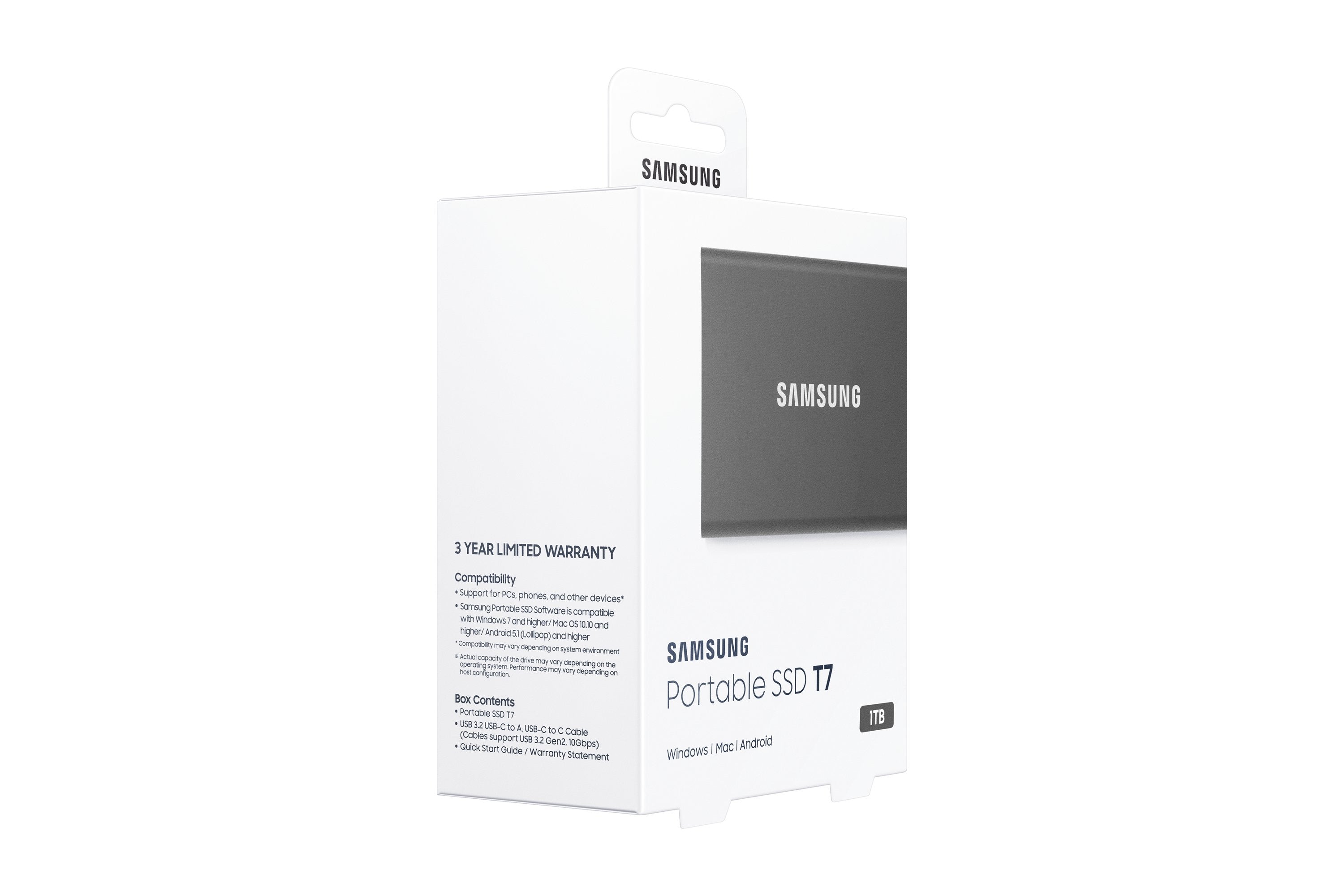EAN 0887276405384 - Samsung Portable SSD T7 1 TB USB Tipo C 3.2 Gen 2 (3.1 Gen 2) Gris imagen 10