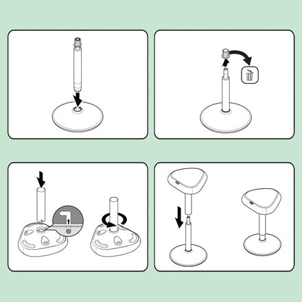 Leitz Ergo Active Mehhocker Con Komfortsitz Gris Claro