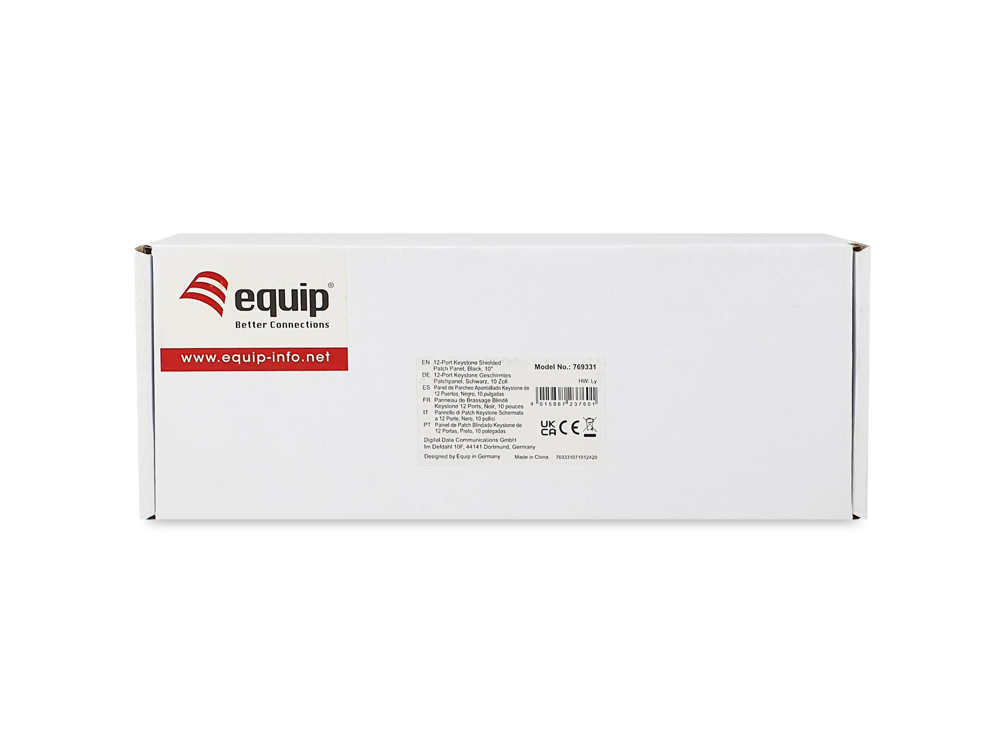 Equip Patchpanel 12x Cat6a 10" Ftp 1he Keymone Montage Sw