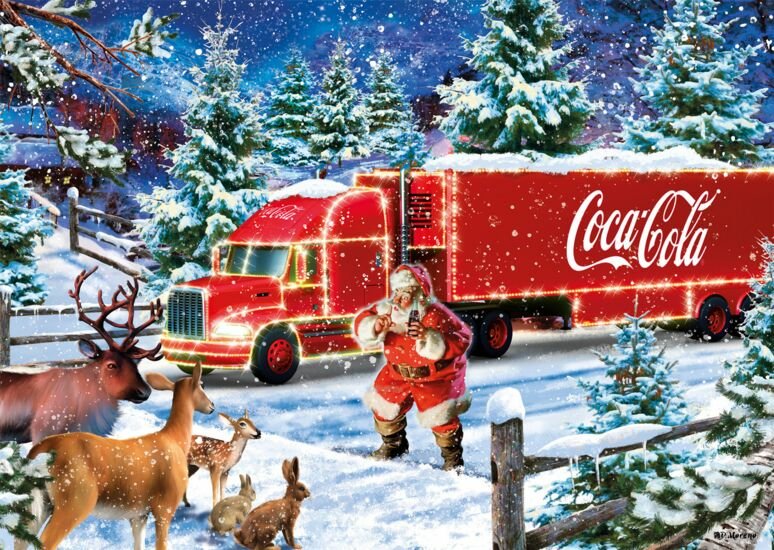 Schmidt Games Coca Cola: Truck De Navidad, Rompecabezas 1000 Partes 57598