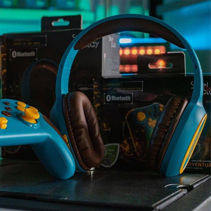 Auriculares Lexip Adventure Classic Inalámbrico Y Alámbrico Juego Bluetooth Marrón, Turquesa