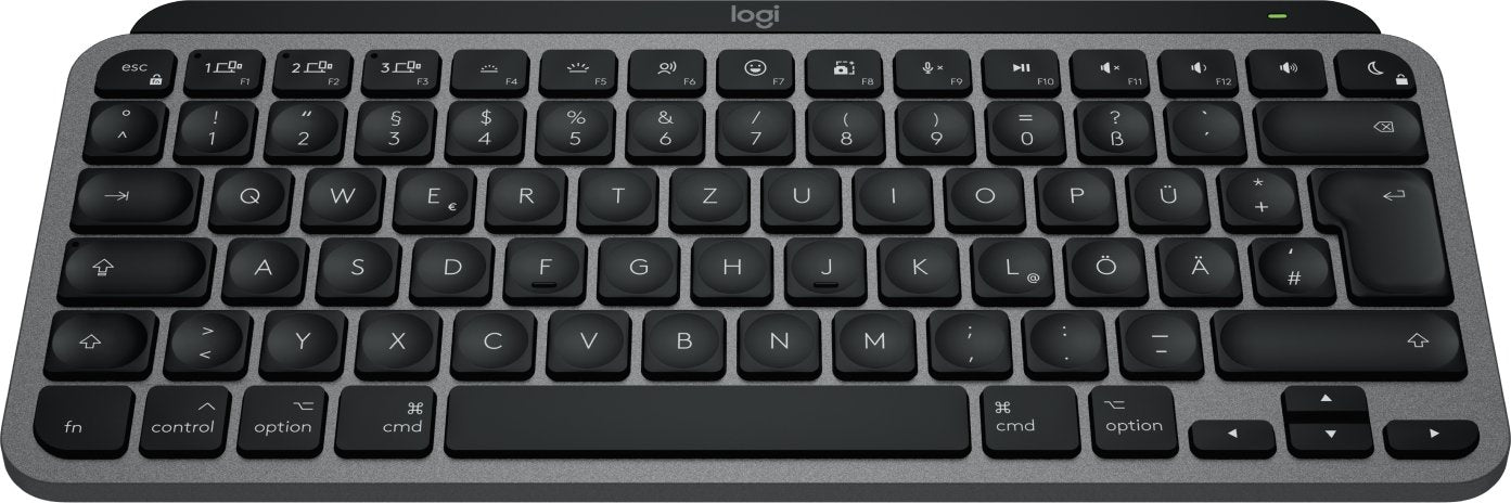 EAN 5099206122086 - Logitech MX Keys Mini For Mac teclado Hogar / Oficina Bluetooth QWERTZ Alemán Negro, Gris imagen 2