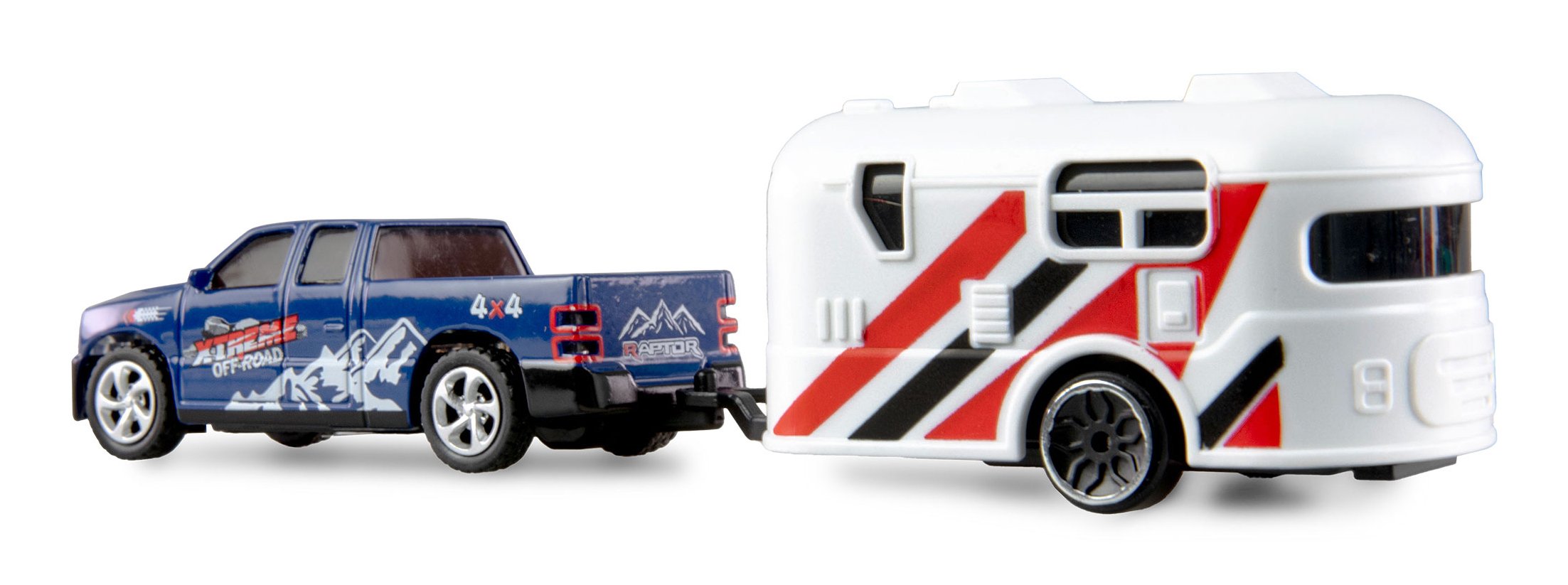 Amewi Rc Pickup Die Cam Con Wohnwagen 1:64 Rtr Azul 6+