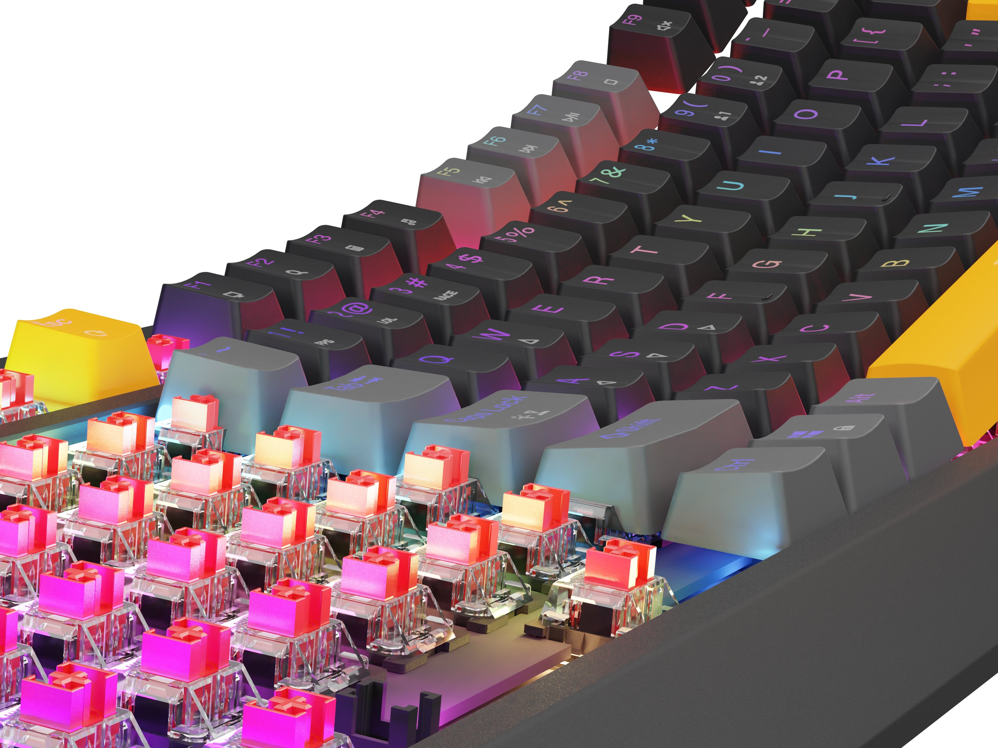 EAN 5901969443318 - GENESIS Thor 230 TKL teclado Juego USB + RF Wireless + Bluetooth QWERTY Negro, Gris, Naranja imagen 14